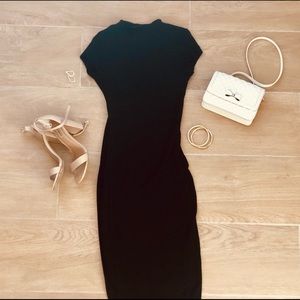 Black Midi Bodycon Dress